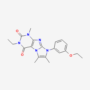 8-(3-Ethoxyphenyl)-3-ethyl-1,6,7-trimethyl-1,3,5-trihydro-4-imidazolino[1,2-h] purine-2,4-dione