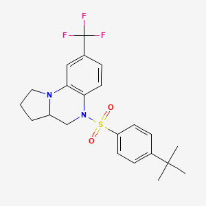 5-{[4-(Tert-butyl)phenyl]sulfonyl}-8-(trifluoromethyl)-1,2,3,3a,4,5-hexahydropyrrolo[1,2-a]quinoxaline