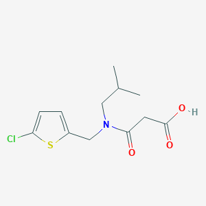 3-[(5-Chlorothiophen-2-yl)methyl-(2-methylpropyl)amino]-3-oxopropanoic acid
