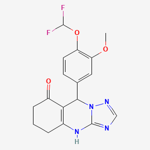 9-(4-(difluoromethoxy)-3-methoxyphenyl)-5,6,7,9-tetrahydro-[1,2,4]triazolo[5,1-b]quinazolin-8(4H)-one