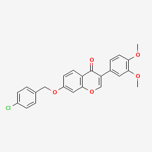 molecular formula C24H19ClO5 B2633341 7-((4-chlorobenzyl)oxy)-3-(3,4-dimethoxyphenyl)-4H-chromen-4-one CAS No. 637750-23-3