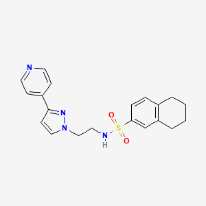 N-(2-(3-(pyridin-4-yl)-1H-pyrazol-1-yl)ethyl)-5,6,7,8-tetrahydronaphthalene-2-sulfonamide