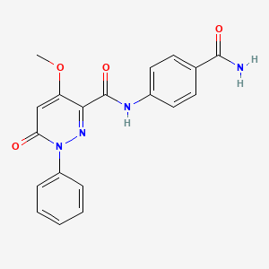 N-(4-carbamoylphenyl)-4-methoxy-6-oxo-1-phenyl-1,6-dihydropyridazine-3-carboxamide