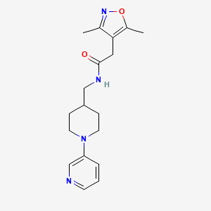 2-(3,5-dimethylisoxazol-4-yl)-N-((1-(pyridin-3-yl)piperidin-4-yl)methyl)acetamide