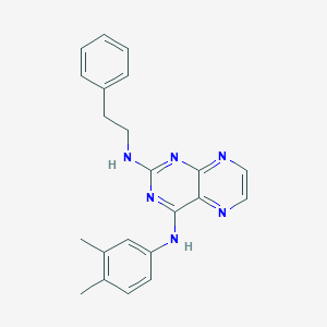 N4-(3,4-dimethylphenyl)-N2-phenethylpteridine-2,4-diamine