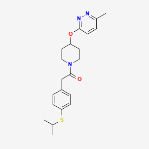 2-(4-(Isopropylthio)phenyl)-1-(4-((6-methylpyridazin-3-yl)oxy)piperidin-1-yl)ethanone