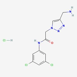 2-[4-(Aminomethyl)triazol-1-yl]-N-(3,5-dichlorophenyl)acetamide;hydrochloride