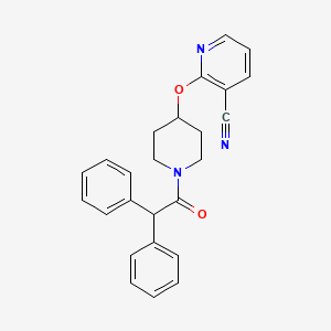 2-((1-(2,2-Diphenylacetyl)piperidin-4-yl)oxy)nicotinonitrile