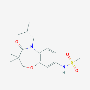 N-(5-isobutyl-3,3-dimethyl-4-oxo-2,3,4,5-tetrahydrobenzo[b][1,4]oxazepin-8-yl)methanesulfonamide