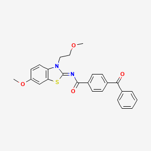 (Z)-4-benzoyl-N-(6-methoxy-3-(2-methoxyethyl)benzo[d]thiazol-2(3H)-ylidene)benzamide