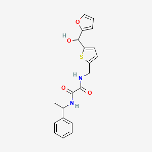 molecular formula C20H20N2O4S B2633405 N-({5-[(furan-2-yl)(hydroxy)methyl]thiophen-2-yl}methyl)-N'-(1-phenylethyl)ethanediamide CAS No. 1790197-93-1