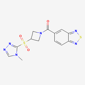 benzo[c][1,2,5]thiadiazol-5-yl(3-((4-methyl-4H-1,2,4-triazol-3-yl)sulfonyl)azetidin-1-yl)methanone
