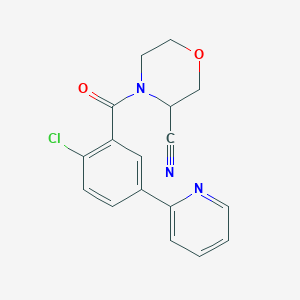 4-(2-Chloro-5-pyridin-2-ylbenzoyl)morpholine-3-carbonitrile