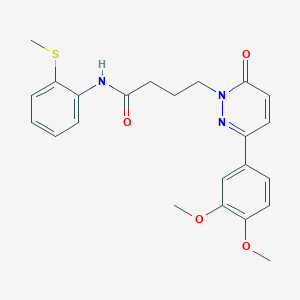 4-(3-(3,4-dimethoxyphenyl)-6-oxopyridazin-1(6H)-yl)-N-(2-(methylthio)phenyl)butanamide