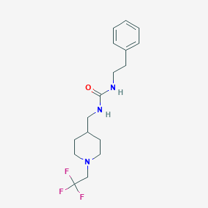 1-(2-Phenylethyl)-3-[[1-(2,2,2-trifluoroethyl)piperidin-4-yl]methyl]urea