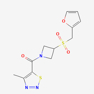 (3-((Furan-2-ylmethyl)sulfonyl)azetidin-1-yl)(4-methyl-1,2,3-thiadiazol-5-yl)methanone