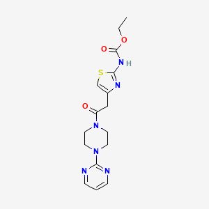 Ethyl (4-(2-oxo-2-(4-(pyrimidin-2-yl)piperazin-1-yl)ethyl)thiazol-2-yl)carbamate
