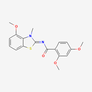 (E)-2,4-dimethoxy-N-(4-methoxy-3-methylbenzo[d]thiazol-2(3H)-ylidene)benzamide