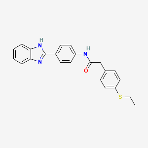 N-(4-(1H-benzo[d]imidazol-2-yl)phenyl)-2-(4-(ethylthio)phenyl)acetamide