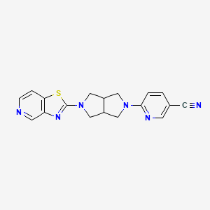 6-[5-([1,3]Thiazolo[4,5-c]pyridin-2-yl)-1,3,3a,4,6,6a-hexahydropyrrolo[3,4-c]pyrrol-2-yl]pyridine-3-carbonitrile