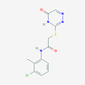 N-(3-chloro-2-methylphenyl)-2-(5-oxo(4H-1,2,4-triazin-3-ylthio))acetamide