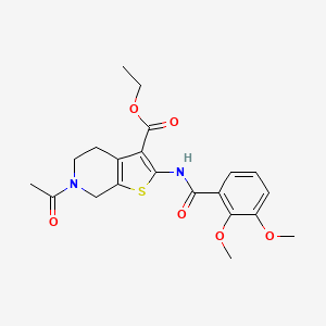 molecular formula C21H24N2O6S B2633444 ethyl 6-acetyl-2-(2,3-dimethoxybenzamido)-4H,5H,6H,7H-thieno[2,3-c]pyridine-3-carboxylate CAS No. 903245-31-8