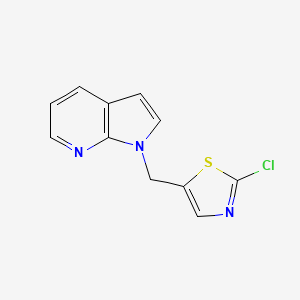 molecular formula C11H8ClN3S B2633450 1-[(2-chloro-1,3-thiazol-5-yl)methyl]-1H-pyrrolo[2,3-b]pyridine CAS No. 478258-75-2