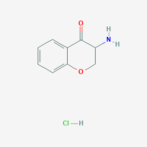 molecular formula C9H10ClNO2 B2633467 3-Aminochroman-4-one hydrochloride CAS No. 14105-88-5