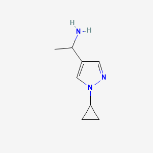 molecular formula C8H13N3 B2633470 1-(1-cyclopropyl-1H-pyrazol-4-yl)ethan-1-amine CAS No. 1780537-50-9