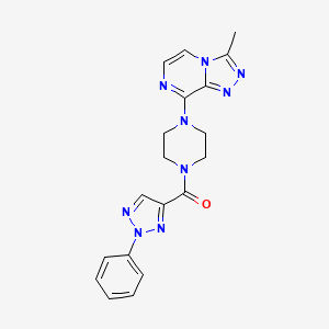 (4-(3-methyl-[1,2,4]triazolo[4,3-a]pyrazin-8-yl)piperazin-1-yl)(2-phenyl-2H-1,2,3-triazol-4-yl)methanone