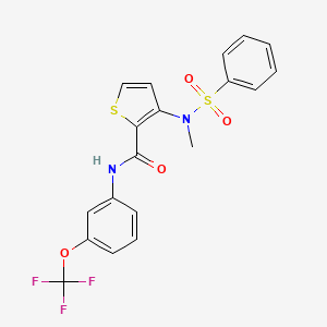 3-[methyl(phenylsulfonyl)amino]-N-[3-(trifluoromethoxy)phenyl]thiophene-2-carboxamide