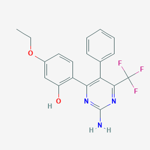 2-(2-Amino-5-phenyl-6-(trifluoromethyl)pyrimidin-4-yl)-5-ethoxyphenol