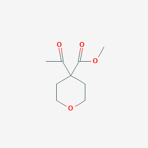 molecular formula C9H14O4 B2633493 2H-Pyran-4-carboxylic acid, 4-acetyltetrahydro-, methyl ester CAS No. 345216-96-8