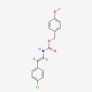 (4-methoxyphenyl)methyl N-[(E)-2-(4-chlorophenyl)ethenyl]carbamate