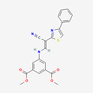 (E)-dimethyl 5-((2-cyano-2-(4-phenylthiazol-2-yl)vinyl)amino)isophthalate