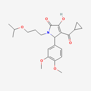 4-(cyclopropanecarbonyl)-5-(3,4-dimethoxyphenyl)-3-hydroxy-1-(3-isopropoxypropyl)-1H-pyrrol-2(5H)-one