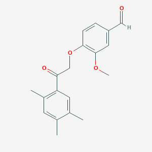 3-Methoxy-4-[2-oxo-2-(2,4,5-trimethylphenyl)ethoxy]benzaldehyde