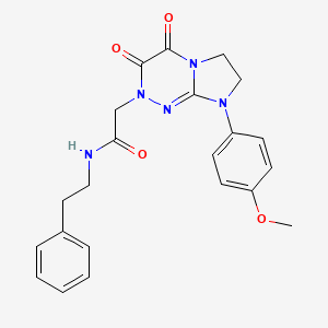 2-(8-(4-methoxyphenyl)-3,4-dioxo-3,4,7,8-tetrahydroimidazo[2,1-c][1,2,4]triazin-2(6H)-yl)-N-phenethylacetamide