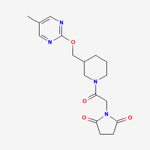 1-[2-[3-[(5-Methylpyrimidin-2-yl)oxymethyl]piperidin-1-yl]-2-oxoethyl]pyrrolidine-2,5-dione