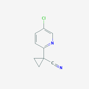 molecular formula C9H7ClN2 B2633566 1-(5-氯吡啶-2-基)环丙烷甲腈 CAS No. 1427012-87-0