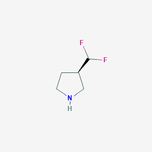 molecular formula C5H9F2N B2633576 (R)-3-(Difluoromethyl)pyrrolidine CAS No. 1444103-50-7