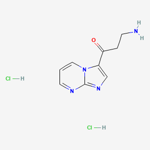 3-Amino-1-imidazo[1,2-a]pyrimidin-3-ylpropan-1-one;dihydrochloride