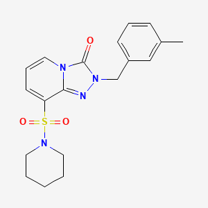molecular formula C19H22N4O3S B2633648 2-(3-methylbenzyl)-8-(piperidin-1-ylsulfonyl)-[1,2,4]triazolo[4,3-a]pyridin-3(2H)-one CAS No. 1251584-44-7