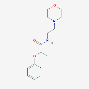 molecular formula C15H22N2O3 B263365 N-[2-(MORPHOLIN-4-YL)ETHYL]-2-PHENOXYPROPANAMIDE 