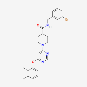 molecular formula C25H27BrN4O2 B2633663 N-[(3-bromophenyl)methyl]-1-[6-(2,3-dimethylphenoxy)pyrimidin-4-yl]piperidine-4-carboxamide CAS No. 1216681-02-5