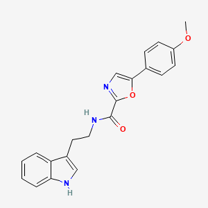 molecular formula C21H19N3O3 B2633739 N-[2-(1H-indol-3-yl)ethyl]-5-(4-methoxyphenyl)-1,3-oxazole-2-carboxamide CAS No. 955633-36-0