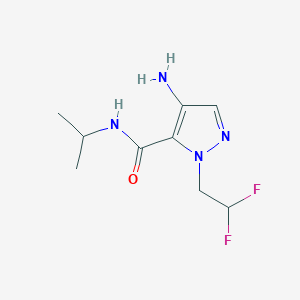 molecular formula C9H14F2N4O B2633758 4-amino-1-(2,2-difluoroethyl)-N-(propan-2-yl)-1H-pyrazole-5-carboxamide CAS No. 2101199-33-9
