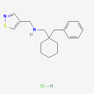 molecular formula C18H25ClN2S B2633768 [(1-benzylcyclohexyl)methyl][(1,2-thiazol-4-yl)methyl]amine hydrochloride CAS No. 2418643-70-4
