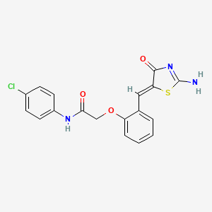 (Z)-2-(2-((2-amino-4-oxothiazol-5(4H)-ylidene)methyl)phenoxy)-N-(4-chlorophenyl)acetamide