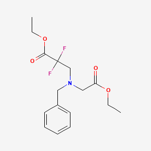 Ethyl 3-(benzyl(2-ethoxy-2-oxoethyl)amino)-2,2-difluoropropanoate